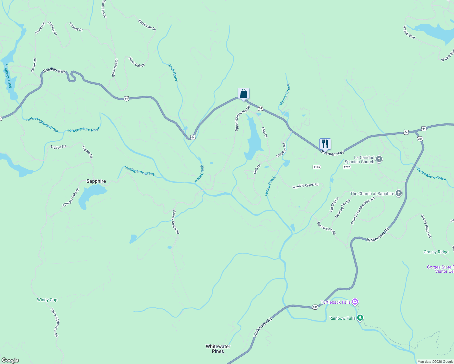 map of restaurants, bars, coffee shops, grocery stores, and more near 110 Regents Place in Sapphire