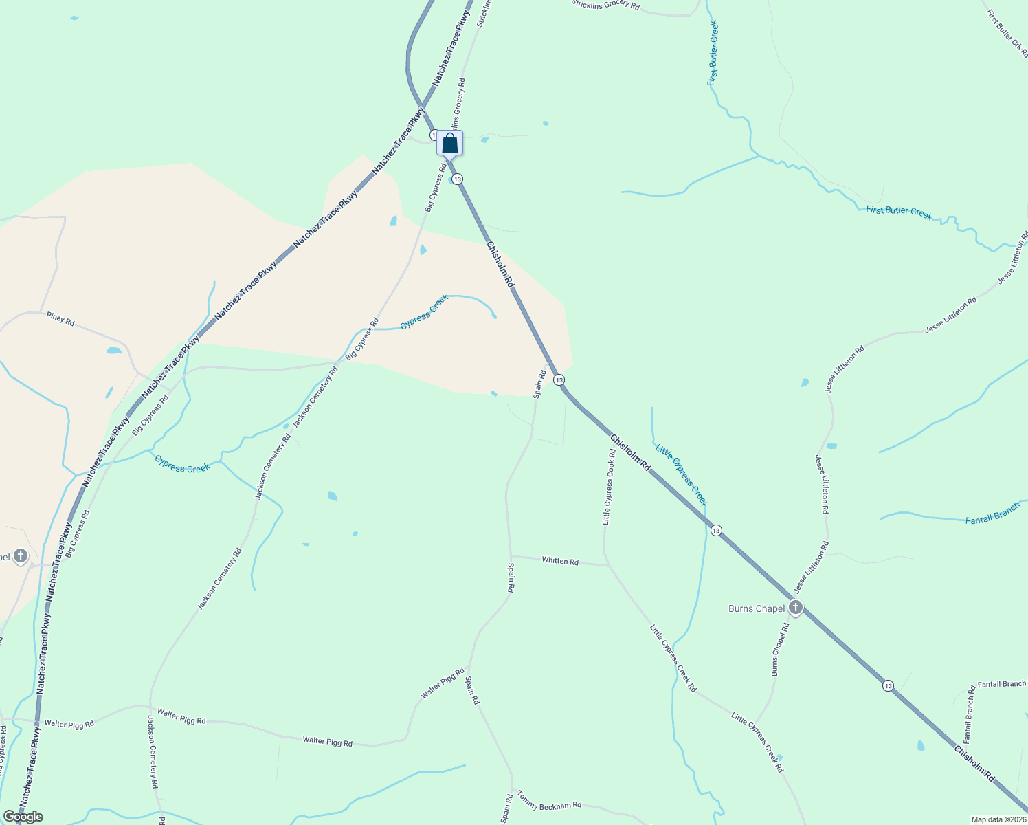 map of restaurants, bars, coffee shops, grocery stores, and more near 2100 Spain Road in Cypress Inn