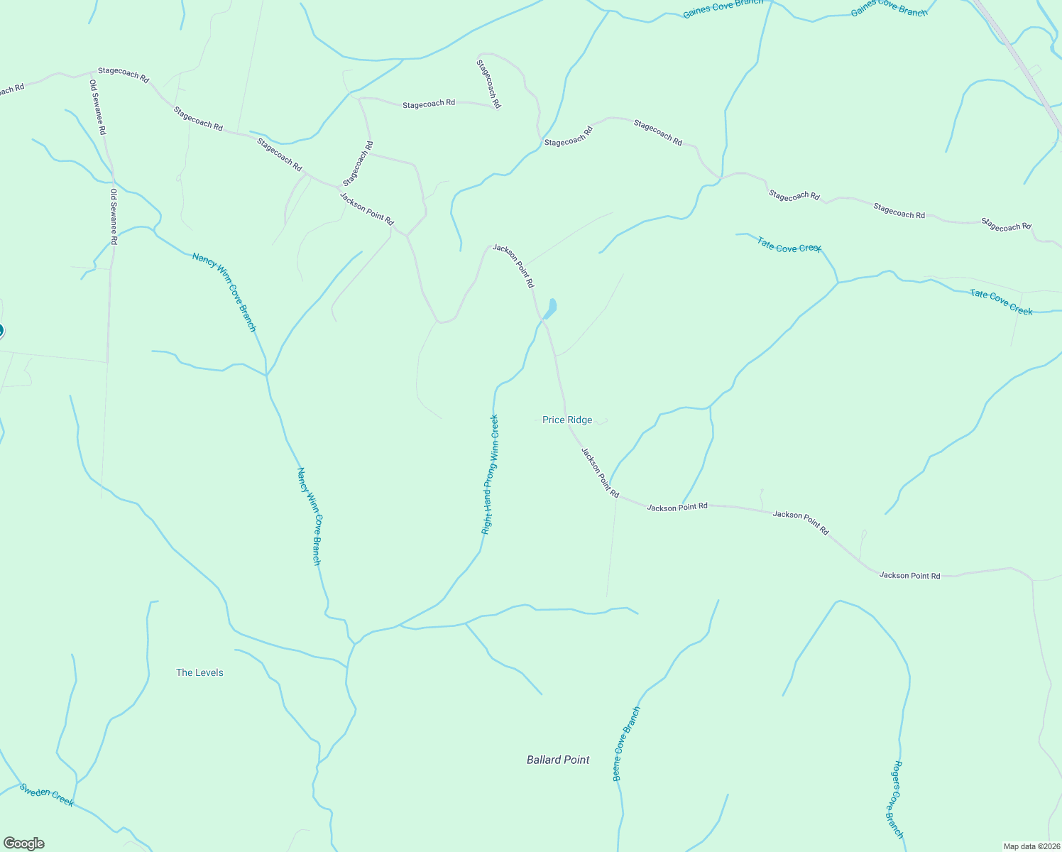 map of restaurants, bars, coffee shops, grocery stores, and more near 1804 Jackson Point Road in Sewanee