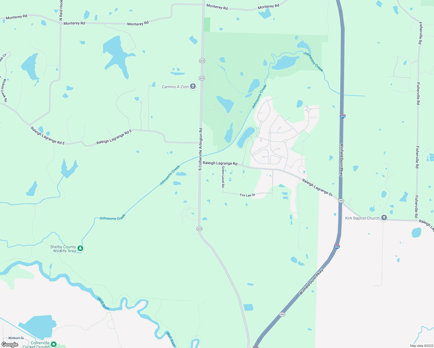 map of restaurants, bars, coffee shops, grocery stores, and more near 645 Green Level Rd in Collierville