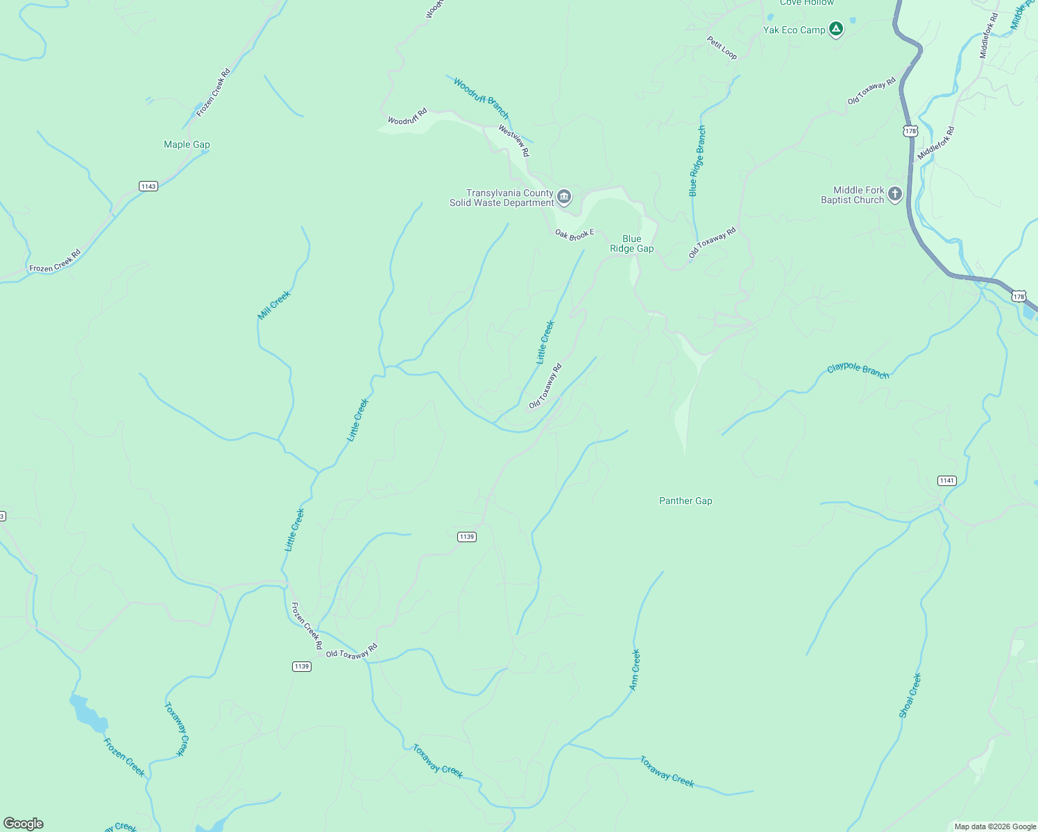 map of restaurants, bars, coffee shops, grocery stores, and more near 2294 Old Toxaway Road in Brevard
