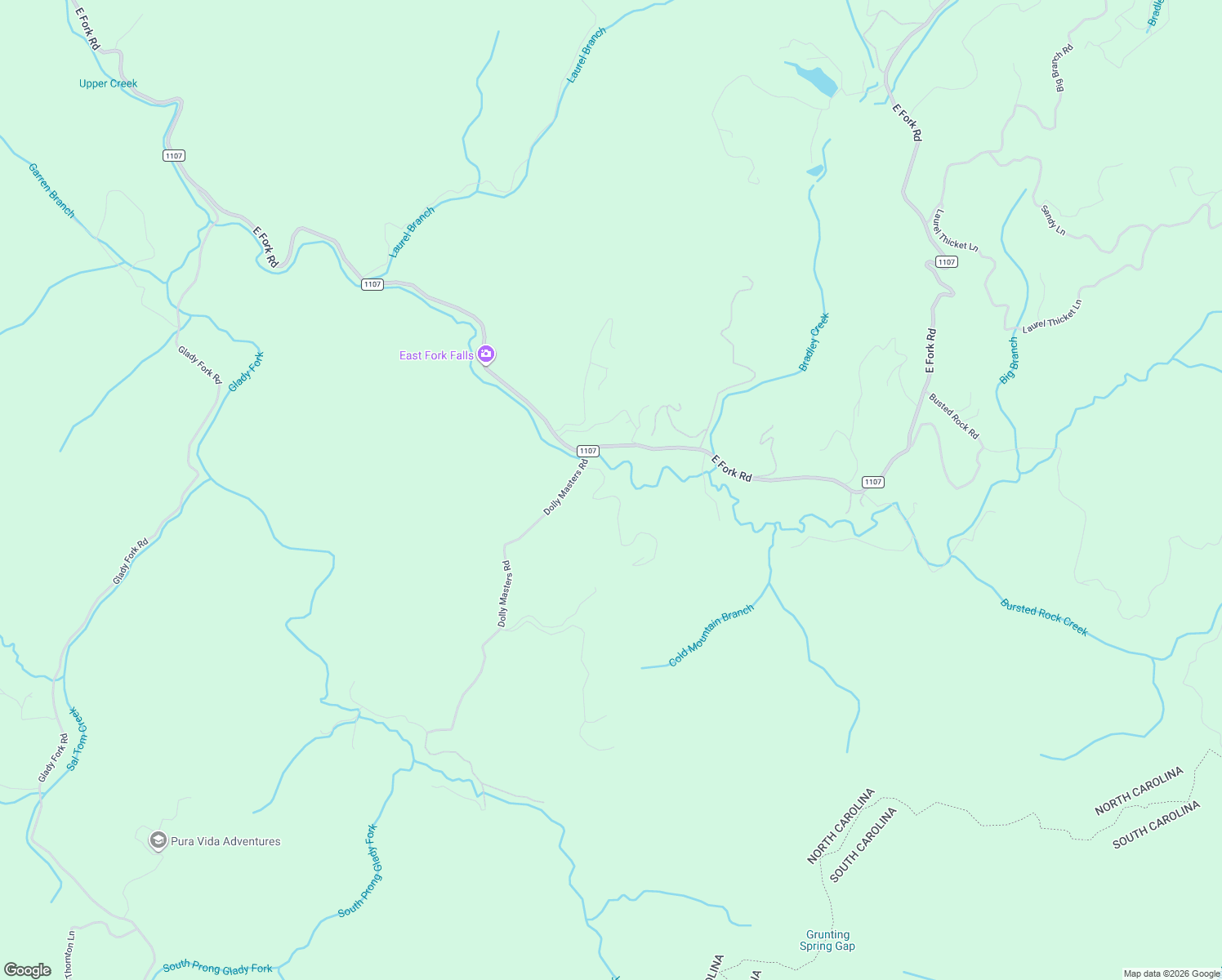 map of restaurants, bars, coffee shops, grocery stores, and more near 247 Apple Bee Road in Brevard