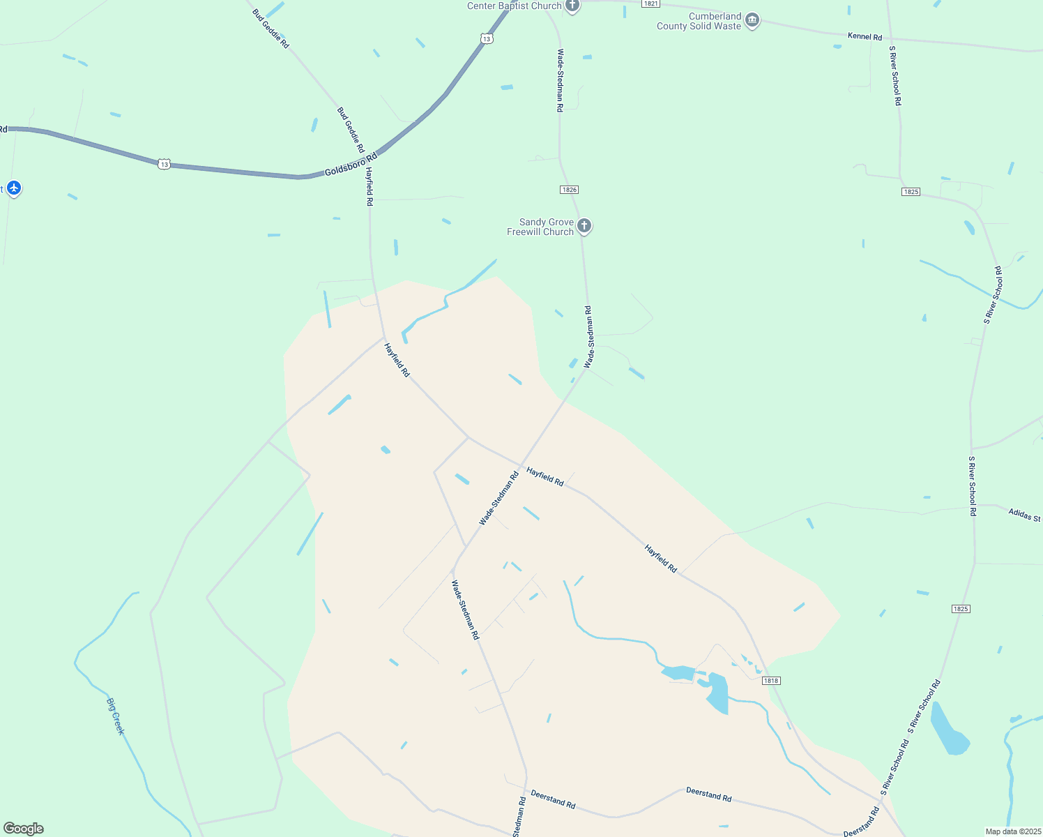 map of restaurants, bars, coffee shops, grocery stores, and more near 4173 Wade-Stedman Road in Wade