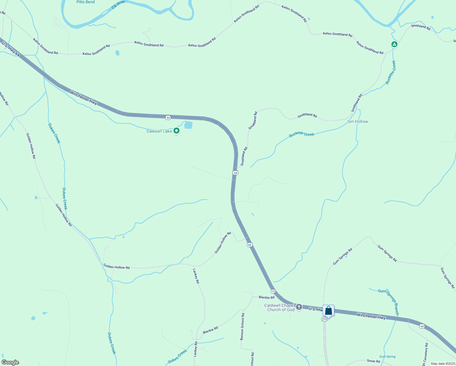 map of restaurants, bars, coffee shops, grocery stores, and more near 6 Snoddy Road in Kelso