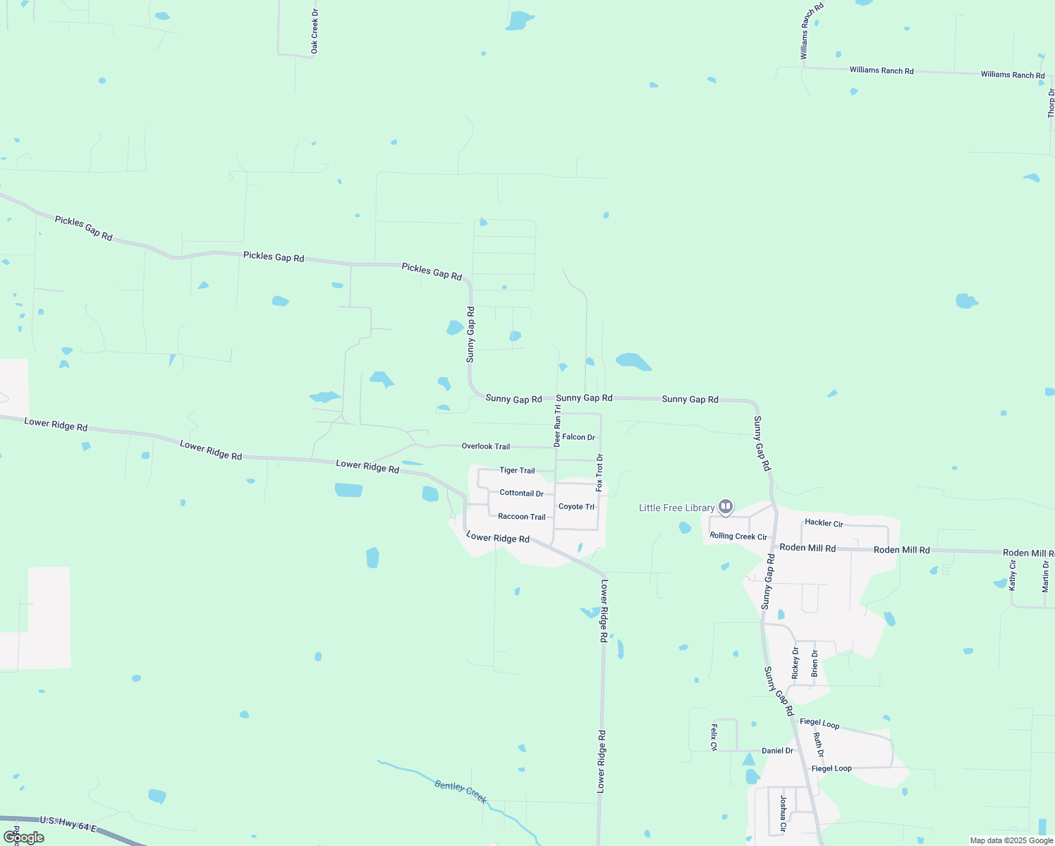 map of restaurants, bars, coffee shops, grocery stores, and more near 8 Wildcat Trail in Conway