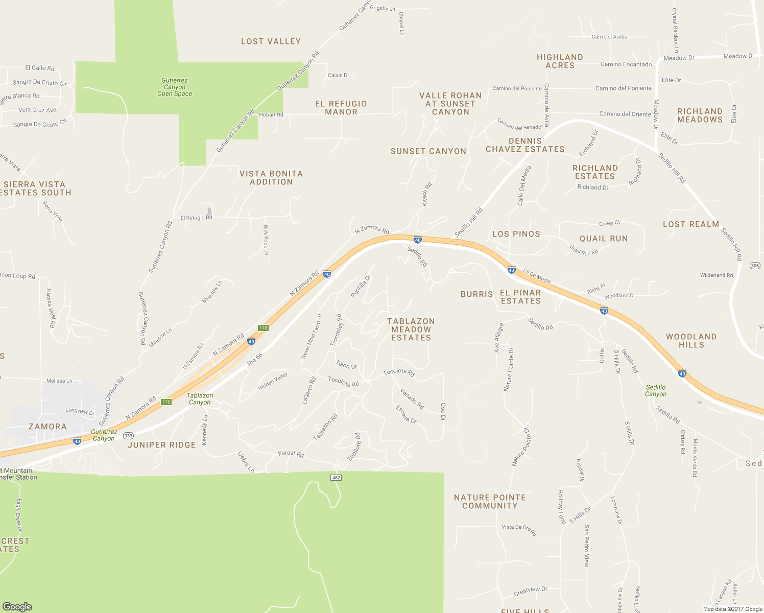 map of restaurants, bars, coffee shops, grocery stores, and more near 3 Puntilla Drive in Tijeras