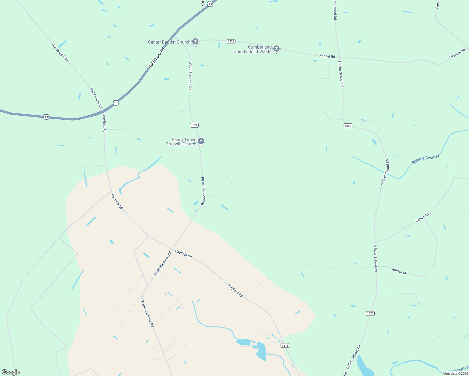 map of restaurants, bars, coffee shops, grocery stores, and more near 5710 Bridle Ridge Ln in Wade