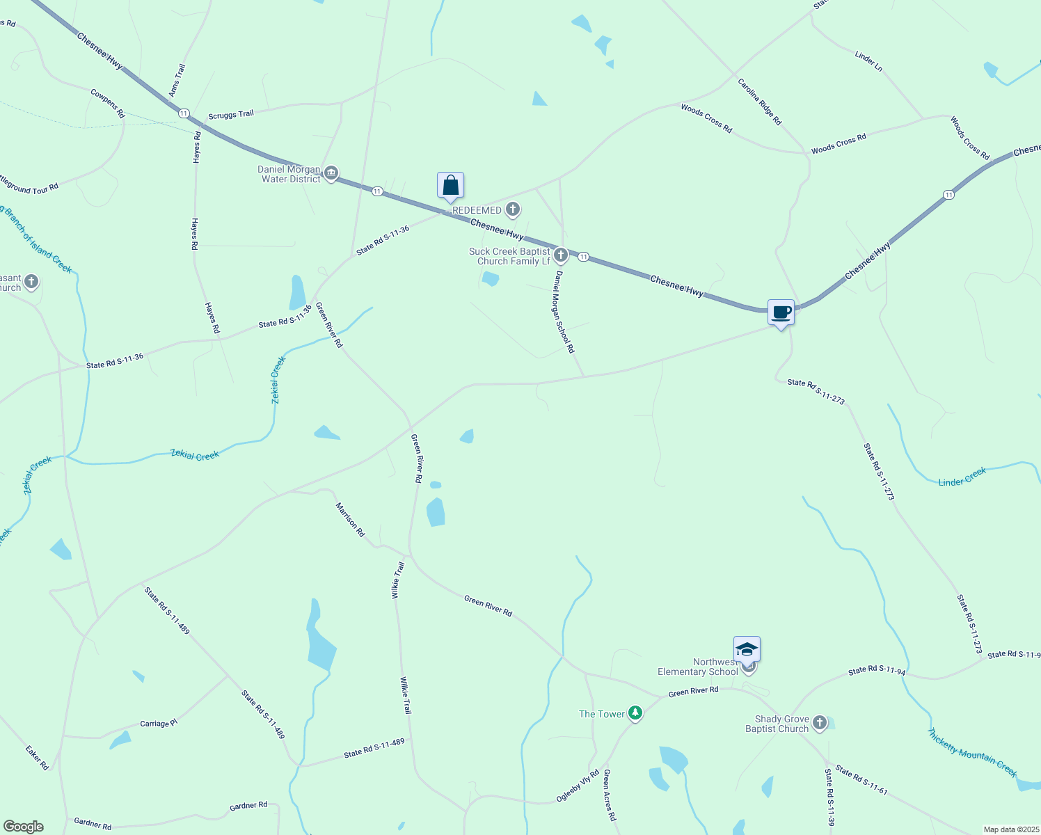 map of restaurants, bars, coffee shops, grocery stores, and more near in Gaffney