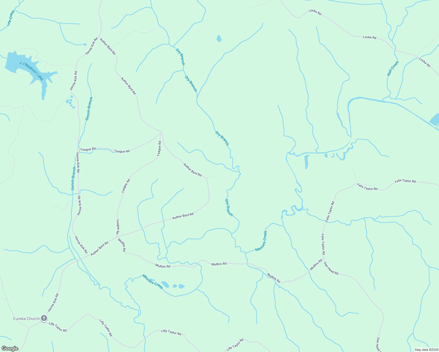 map of restaurants, bars, coffee shops, grocery stores, and more near 1586 Auther Byrd Road in Pocahontas