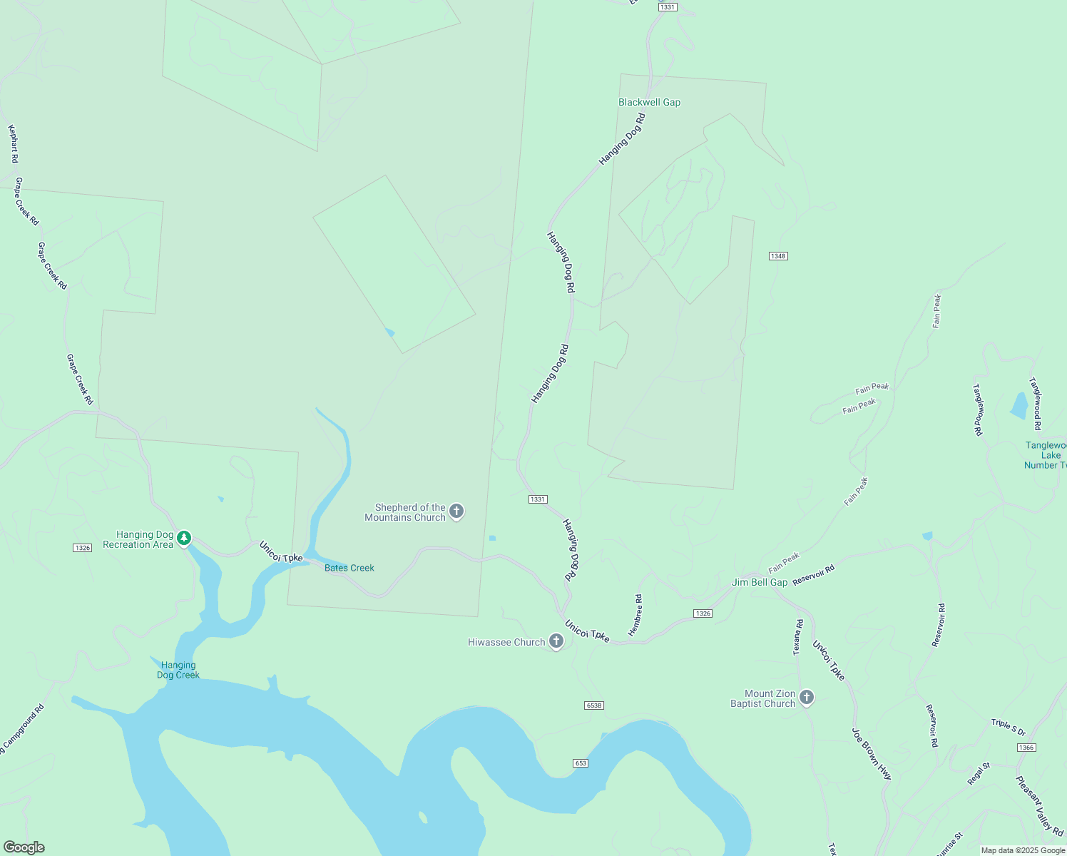 map of restaurants, bars, coffee shops, grocery stores, and more near 688 Hanging Dog Road in Murphy