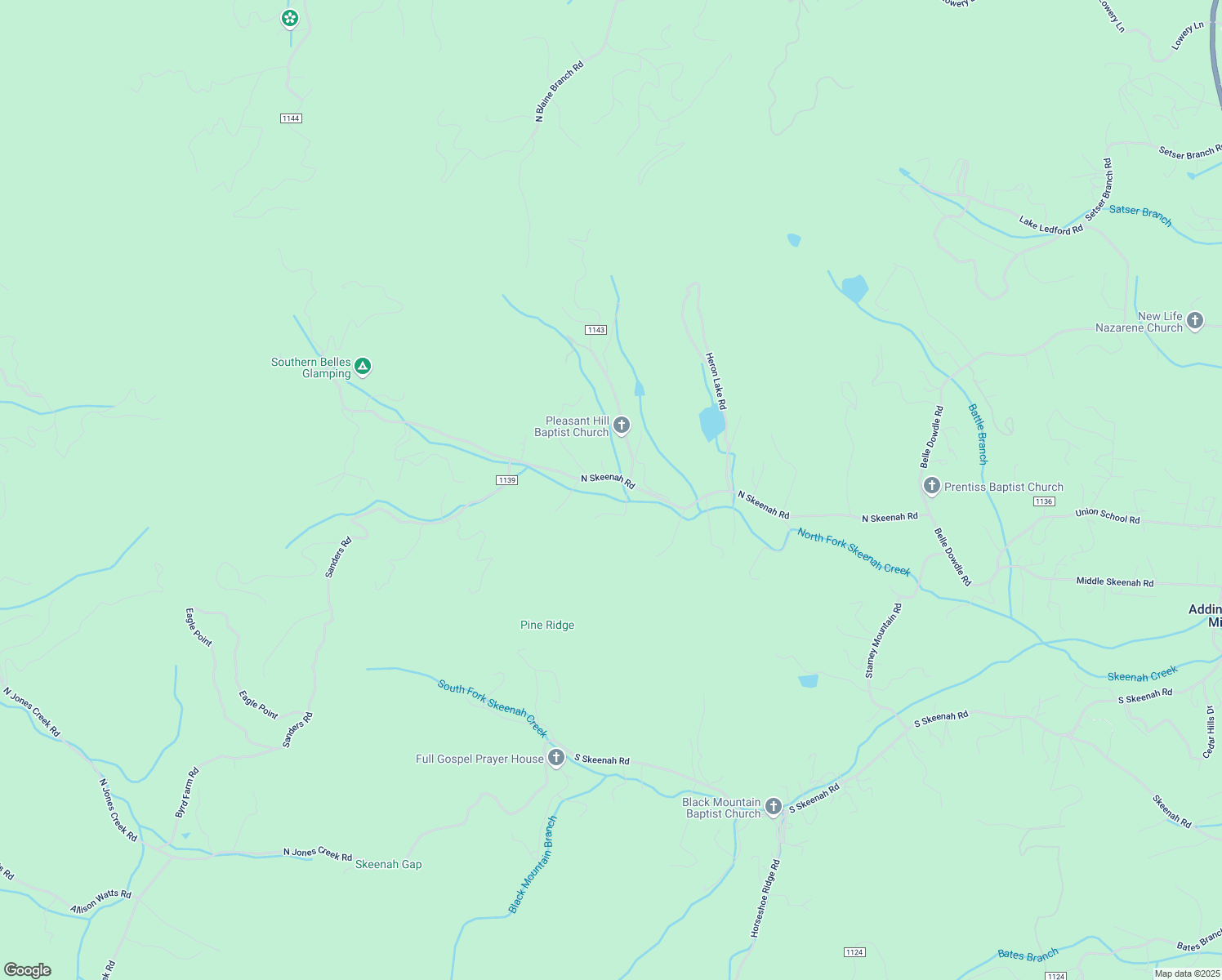 map of restaurants, bars, coffee shops, grocery stores, and more near 1010 North Skeenah Road in Franklin