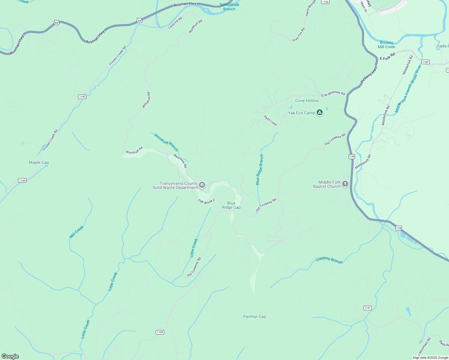 map of restaurants, bars, coffee shops, grocery stores, and more near 294 Howell Road in Brevard