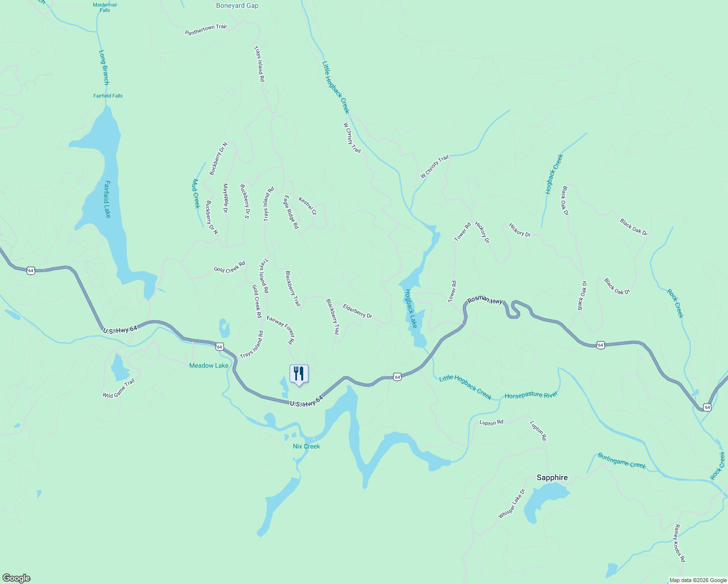 map of restaurants, bars, coffee shops, grocery stores, and more near 31 West Christy Trail in Sapphire