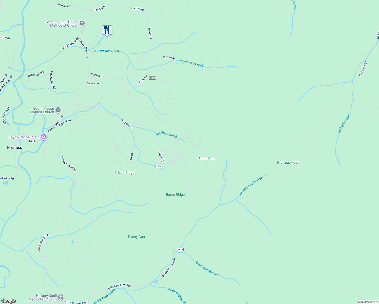 map of restaurants, bars, coffee shops, grocery stores, and more near 476 Fulcher Vista Drive in Franklin