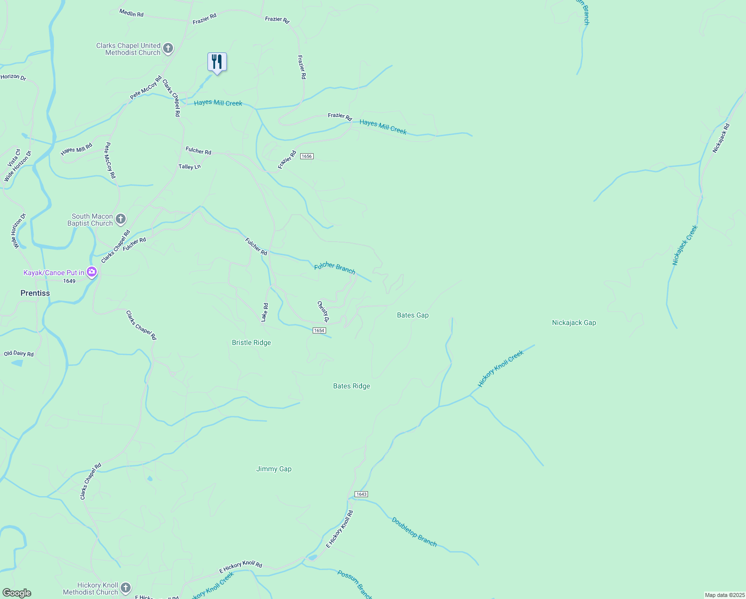 map of restaurants, bars, coffee shops, grocery stores, and more near 476 Fulcher Vista Drive in Franklin