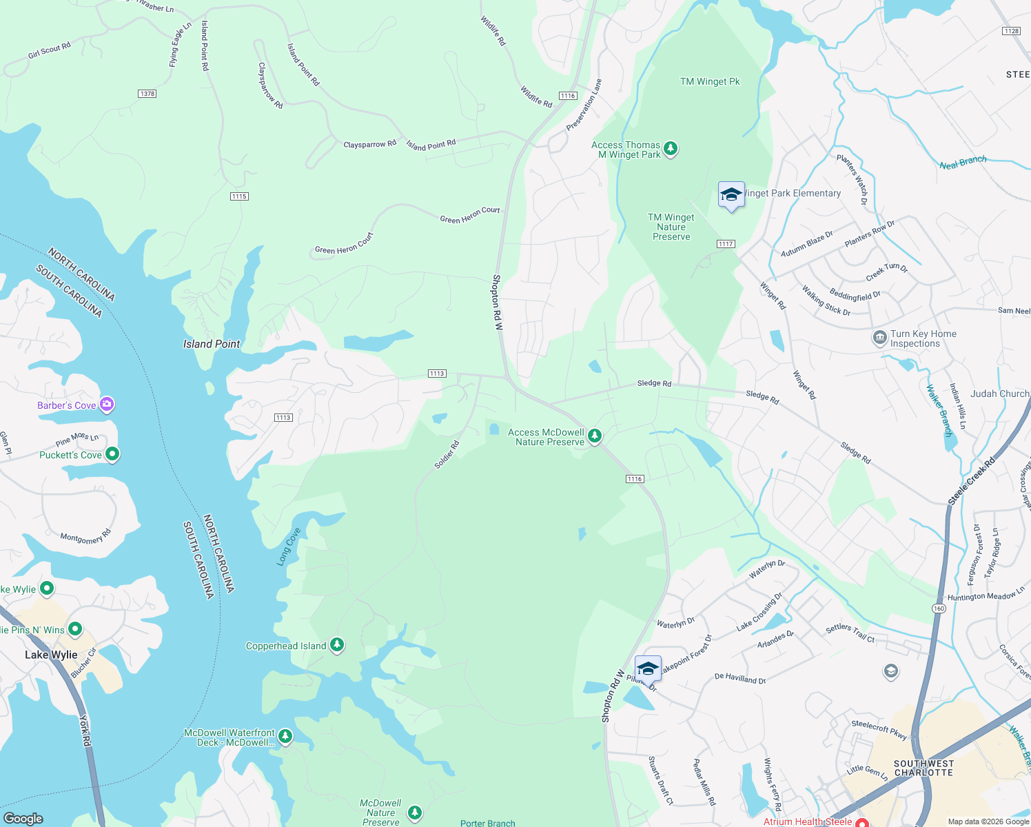 map of restaurants, bars, coffee shops, grocery stores, and more near in Charlotte