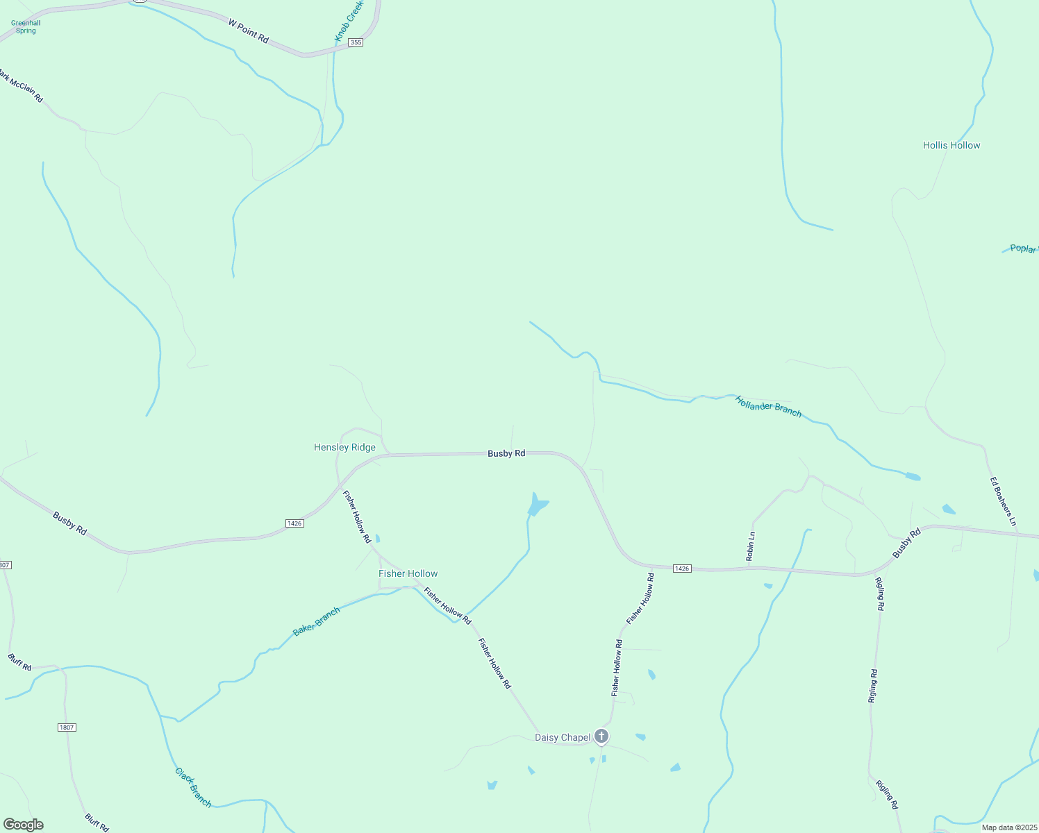 map of restaurants, bars, coffee shops, grocery stores, and more near 408 Busby Rd in Loretto