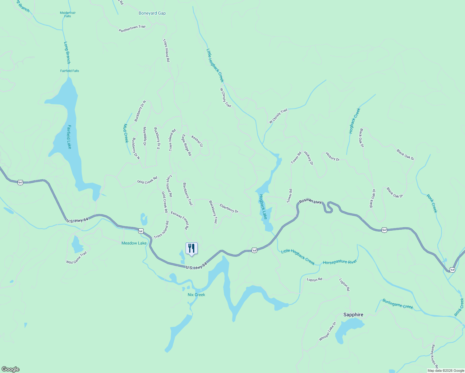 map of restaurants, bars, coffee shops, grocery stores, and more near 31 West Christy Trail in Sapphire