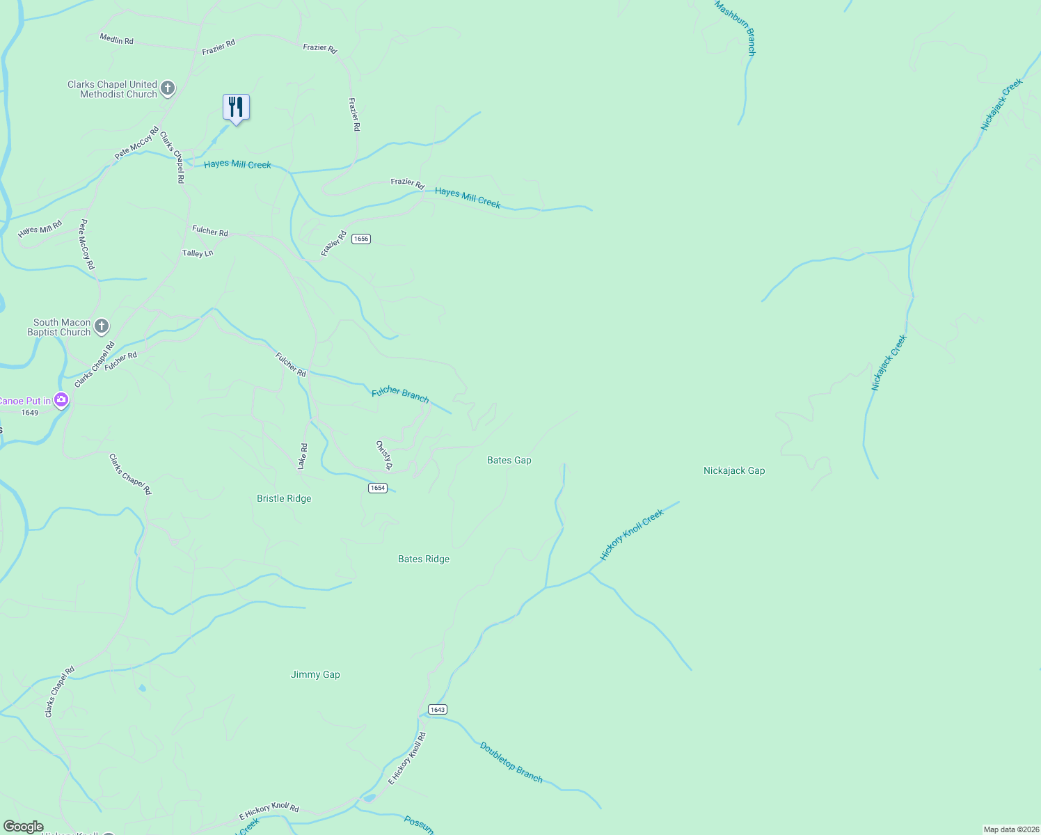 map of restaurants, bars, coffee shops, grocery stores, and more near 718 Fulcher Vista Drive in Franklin