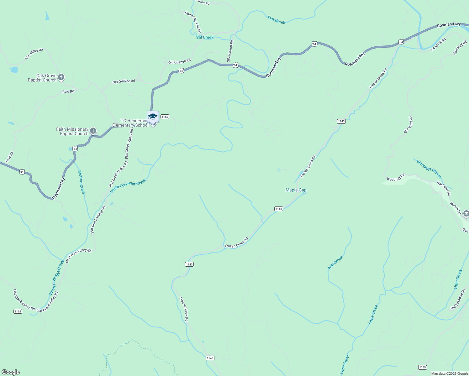 map of restaurants, bars, coffee shops, grocery stores, and more near 1896 State Road 1143 in Lake Toxaway