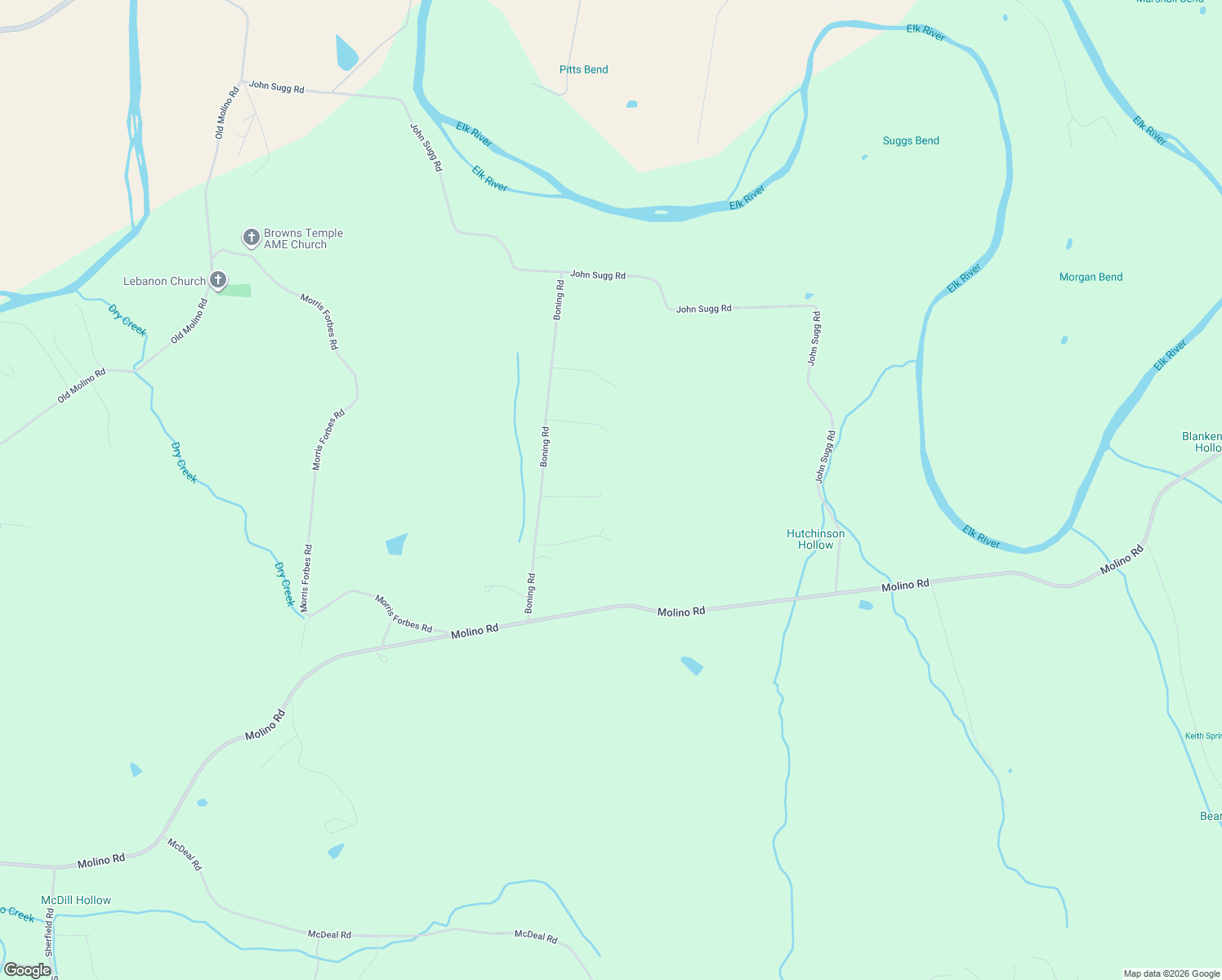 map of restaurants, bars, coffee shops, grocery stores, and more near 39 Boning Road in Fayetteville