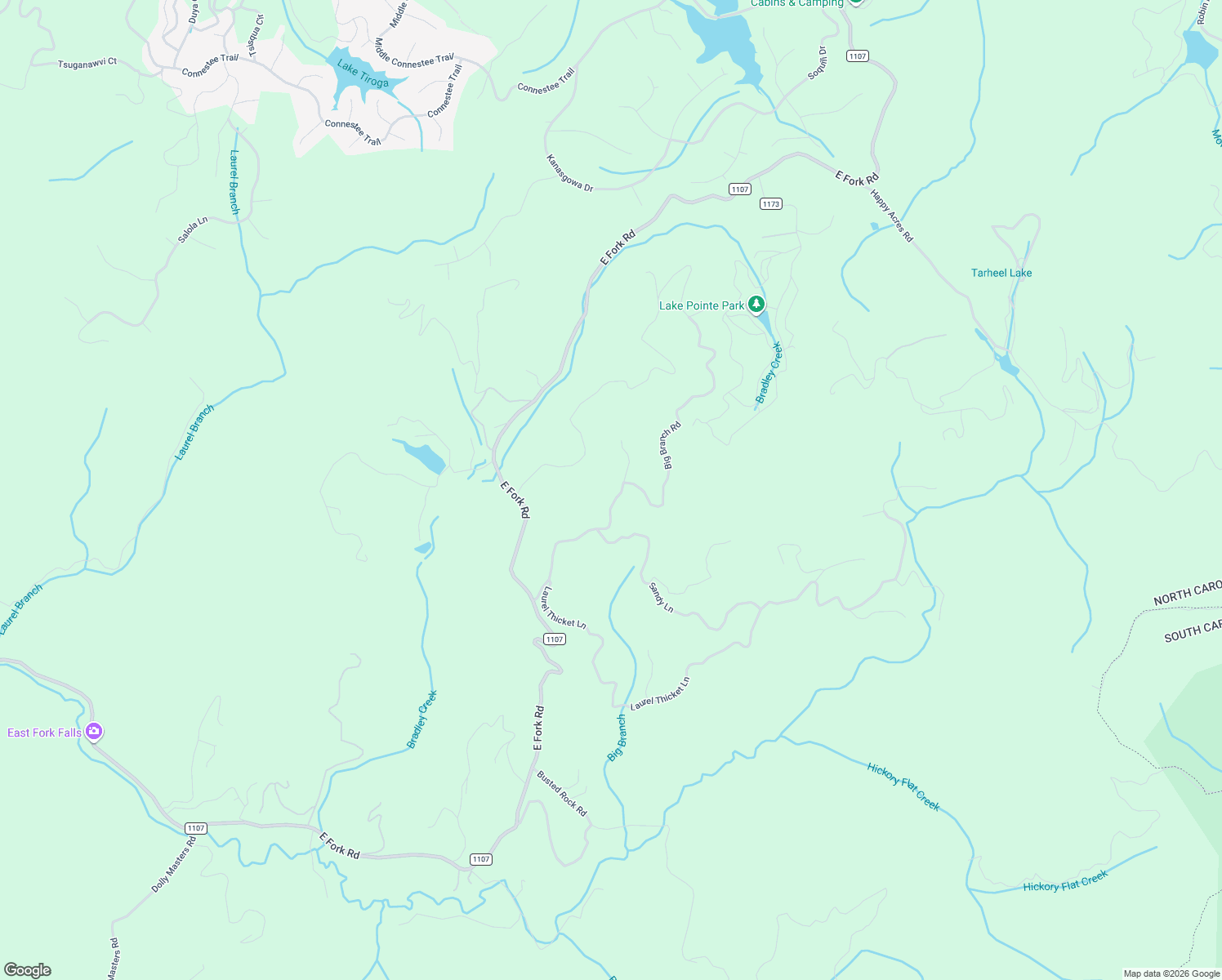 map of restaurants, bars, coffee shops, grocery stores, and more near 488 Big Hill Road in Brevard