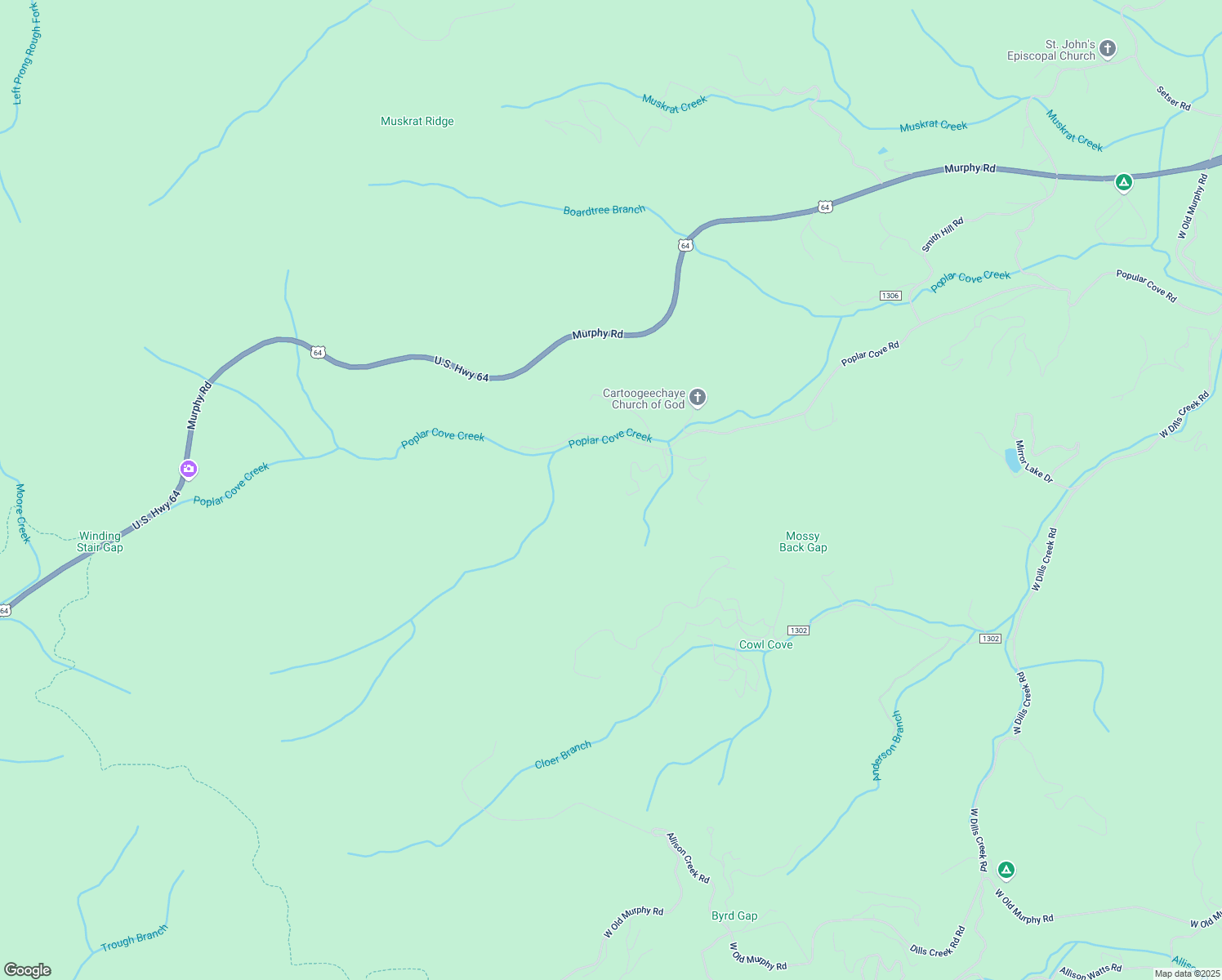 map of restaurants, bars, coffee shops, grocery stores, and more near Dorsey Drive in Macon County