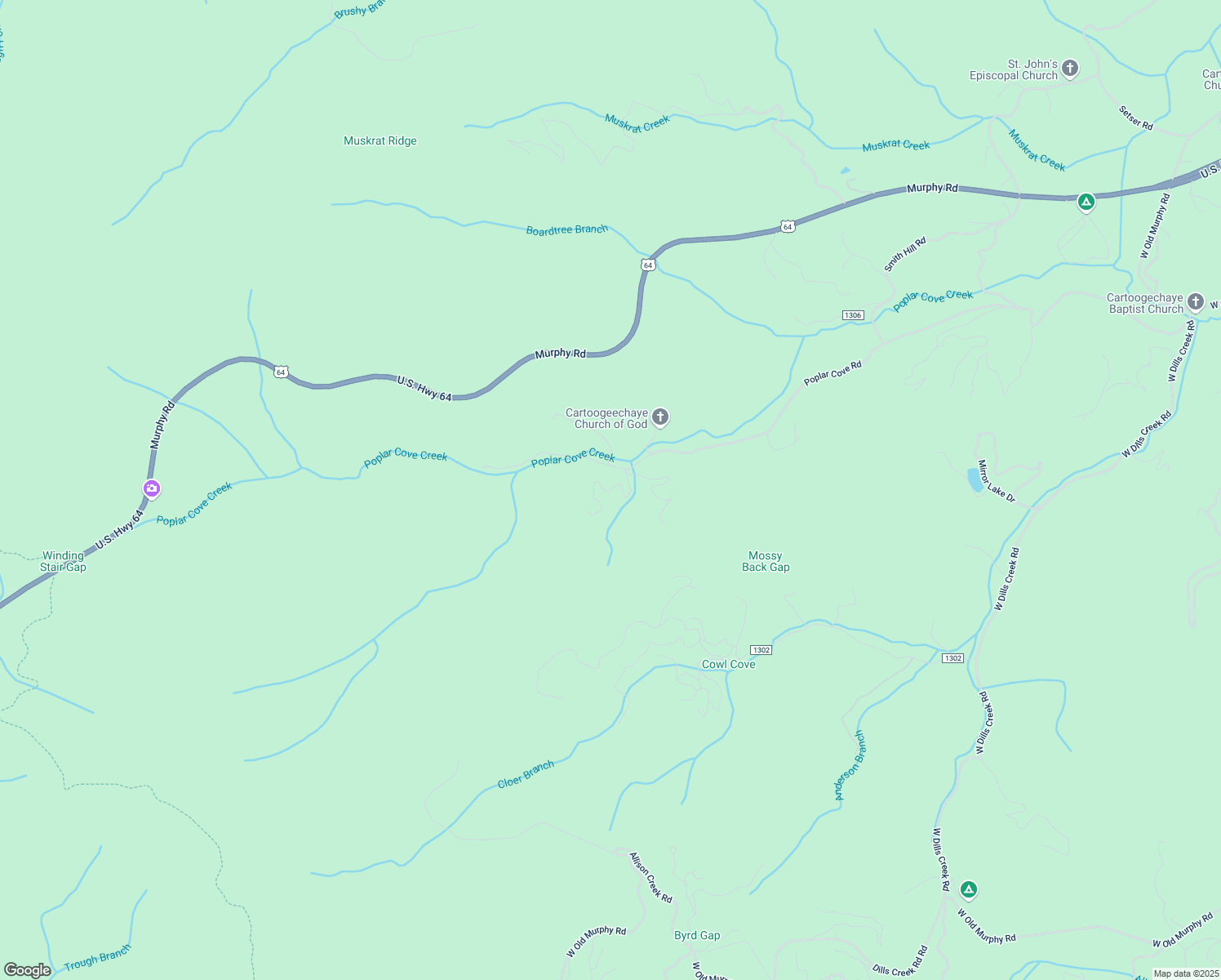 map of restaurants, bars, coffee shops, grocery stores, and more near Dorsey Drive in Macon County