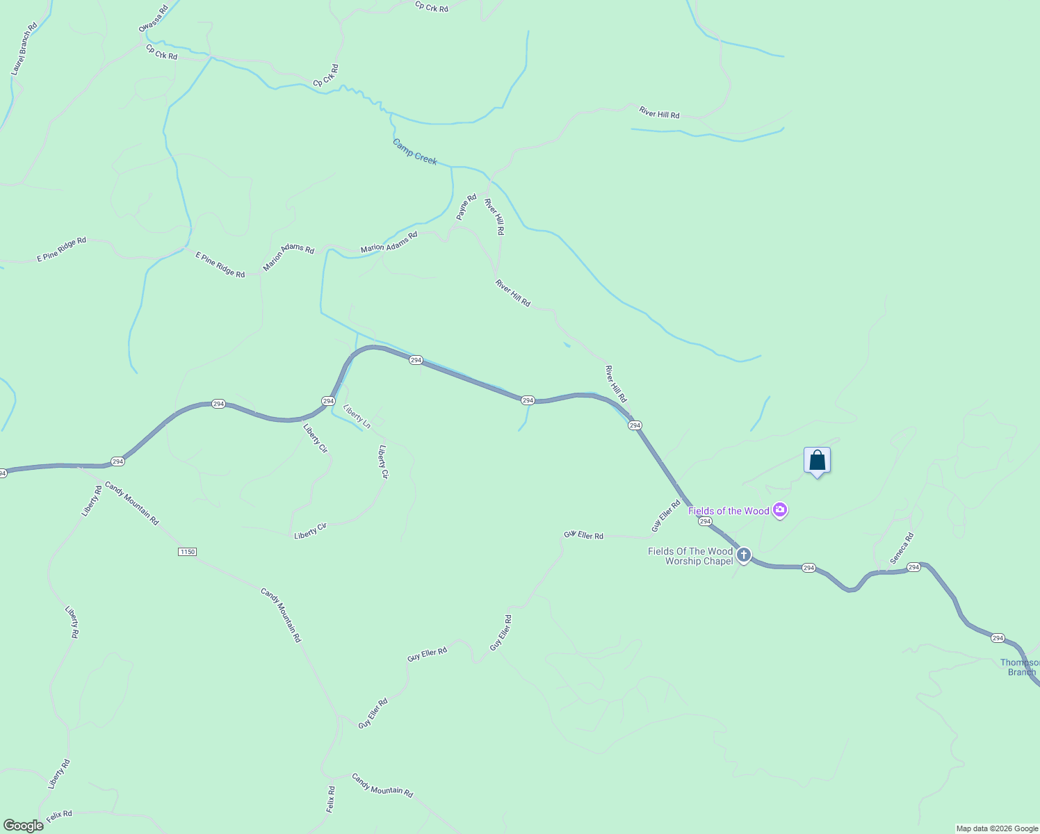 map of restaurants, bars, coffee shops, grocery stores, and more near 10955 North Carolina 294 in Murphy