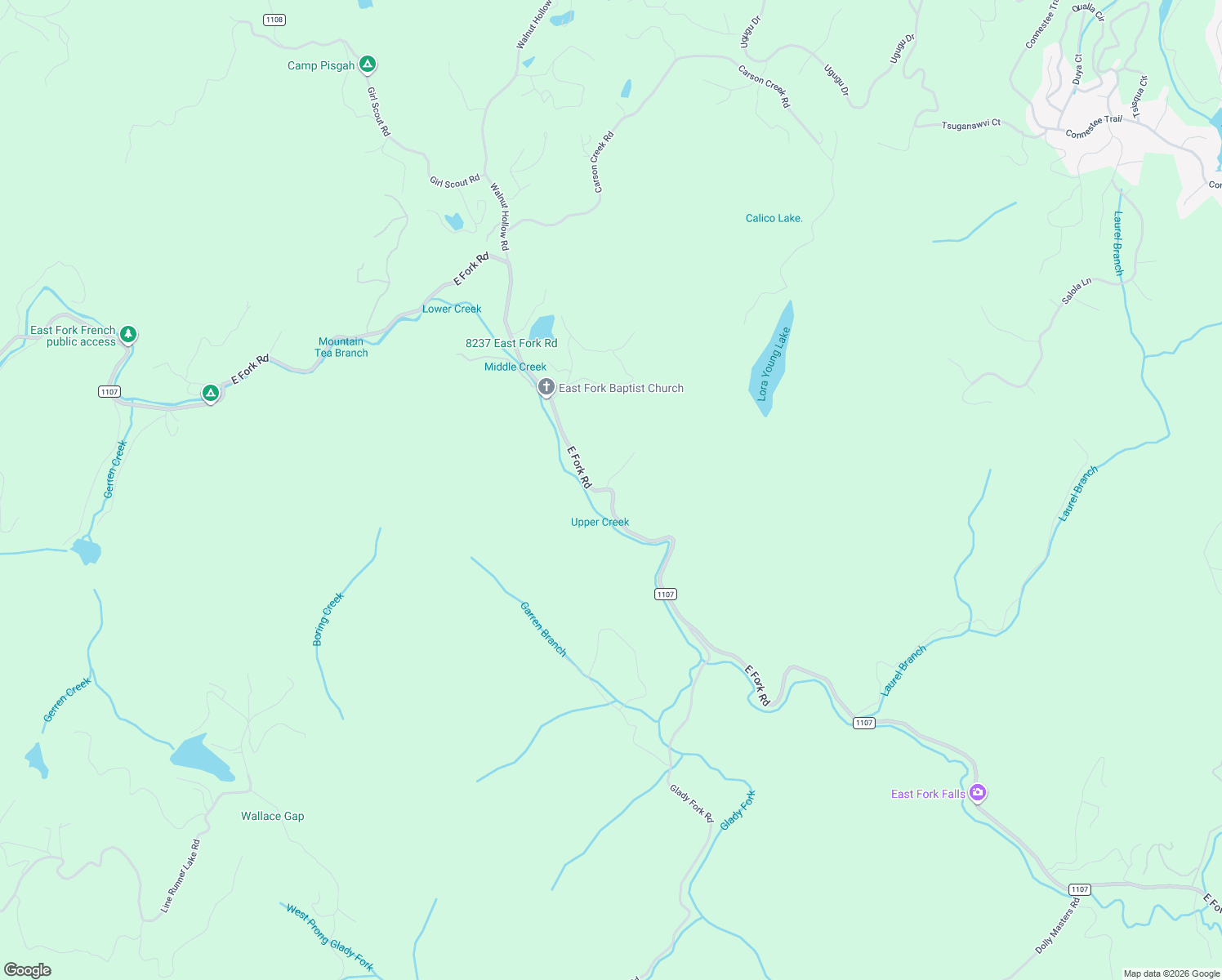 map of restaurants, bars, coffee shops, grocery stores, and more near State Road 1107 in Brevard