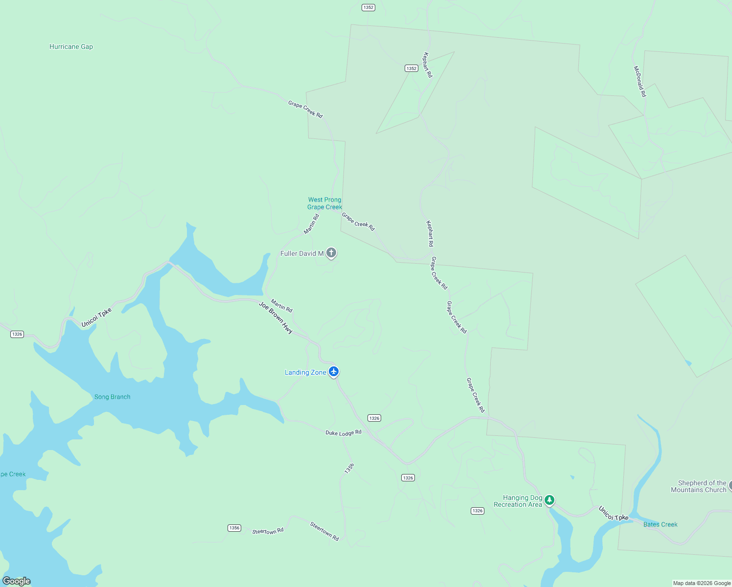 map of restaurants, bars, coffee shops, grocery stores, and more near 116 Grapevine Ridge in Murphy