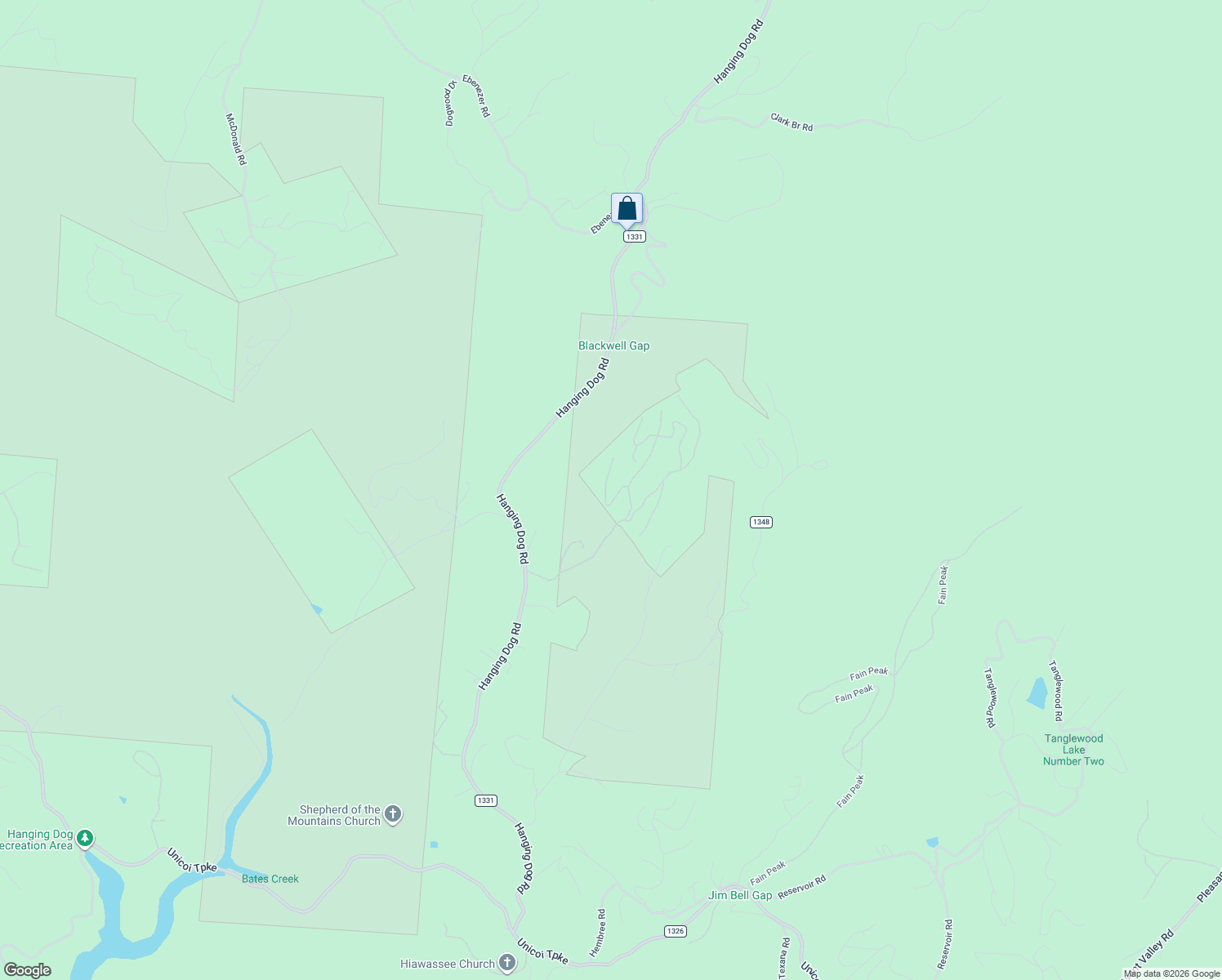 map of restaurants, bars, coffee shops, grocery stores, and more near 869 Bates Creek Road in Murphy
