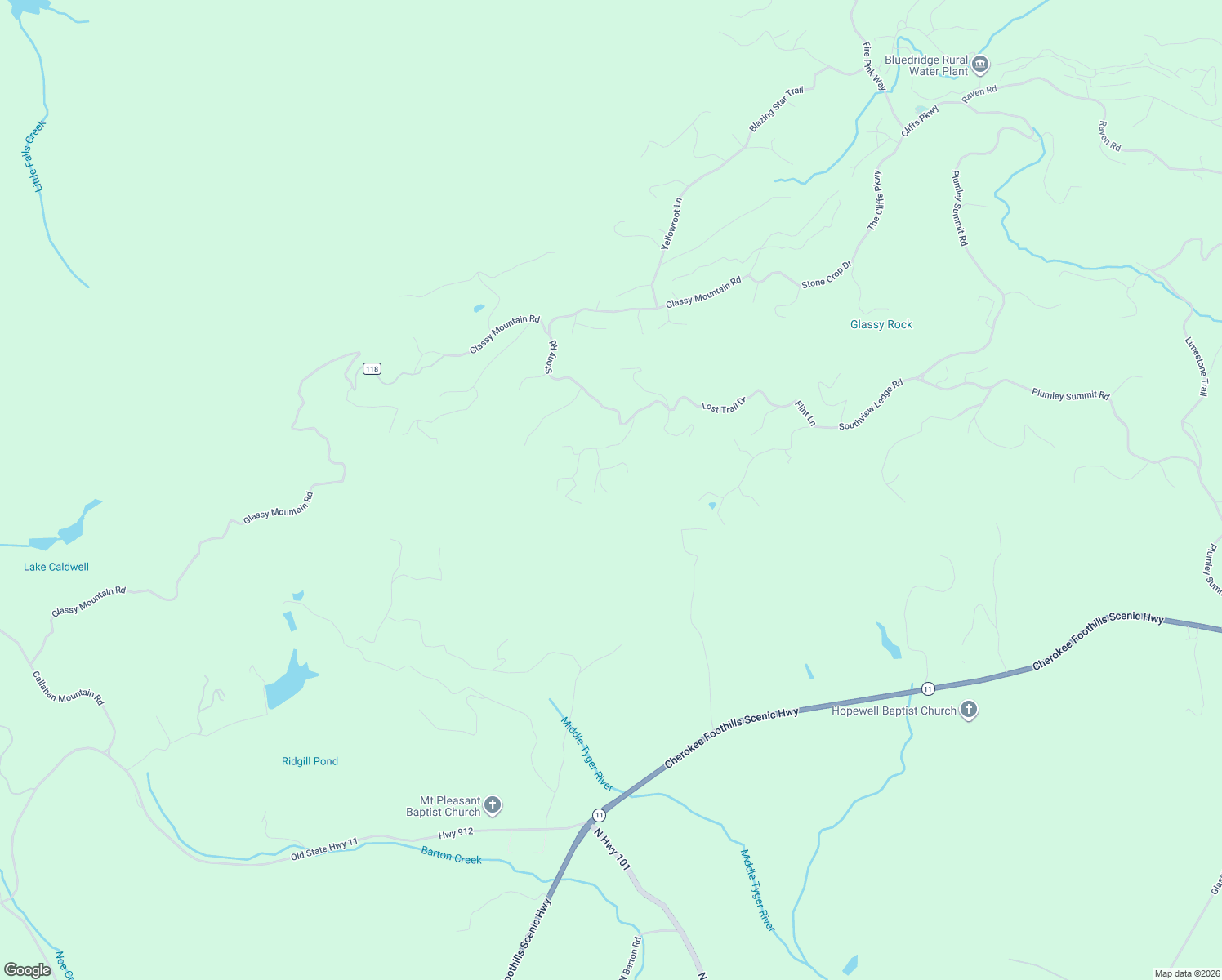 map of restaurants, bars, coffee shops, grocery stores, and more near 9 Pine Shadow Lane in Landrum