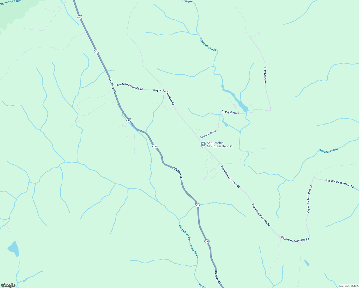 map of restaurants, bars, coffee shops, grocery stores, and more near 4341 Sequatchie Mountain Road in Sequatchie