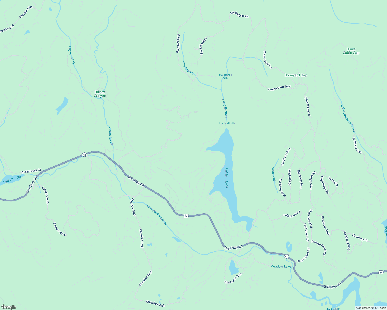 map of restaurants, bars, coffee shops, grocery stores, and more near 100 Merrie-Woode Road in Sapphire