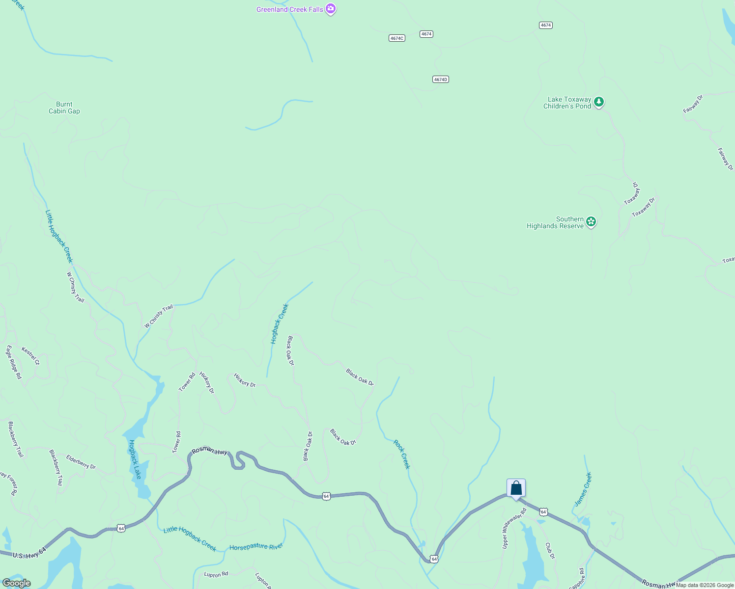 map of restaurants, bars, coffee shops, grocery stores, and more near Falcon Ridge Road in Sapphire
