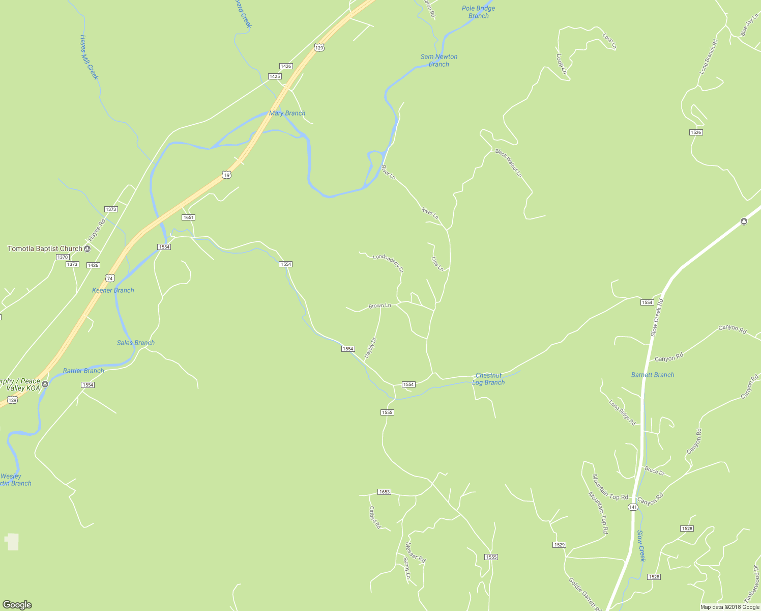 map of restaurants, bars, coffee shops, grocery stores, and more near 206 Daylily Drive in Marble