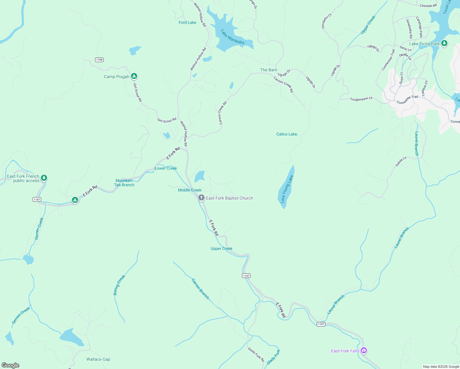 map of restaurants, bars, coffee shops, grocery stores, and more near 361 Rainbow Lake Drive in Brevard