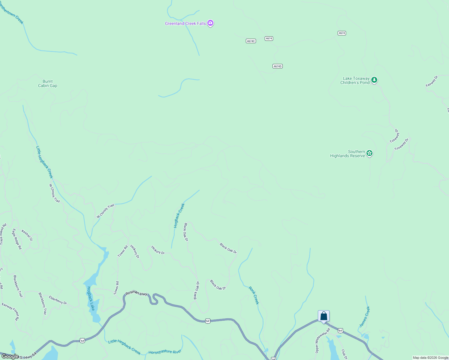 map of restaurants, bars, coffee shops, grocery stores, and more near 5 Stone Haven in Cullowhee