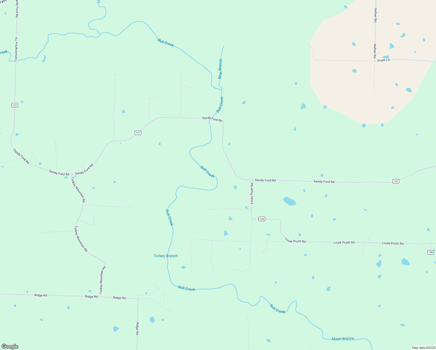 map of restaurants, bars, coffee shops, grocery stores, and more near 552 Sandy Ford Road in Beebe