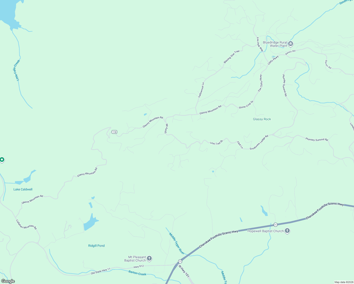 map of restaurants, bars, coffee shops, grocery stores, and more near 72 Lost Trail Drive in Landrum