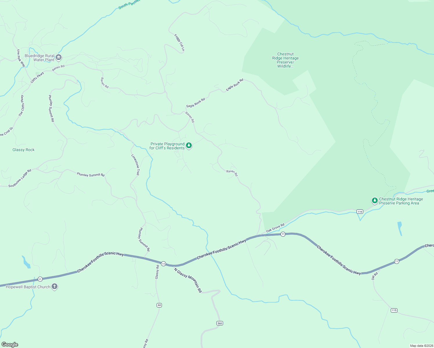 map of restaurants, bars, coffee shops, grocery stores, and more near 40 Blue Teal Way in Landrum