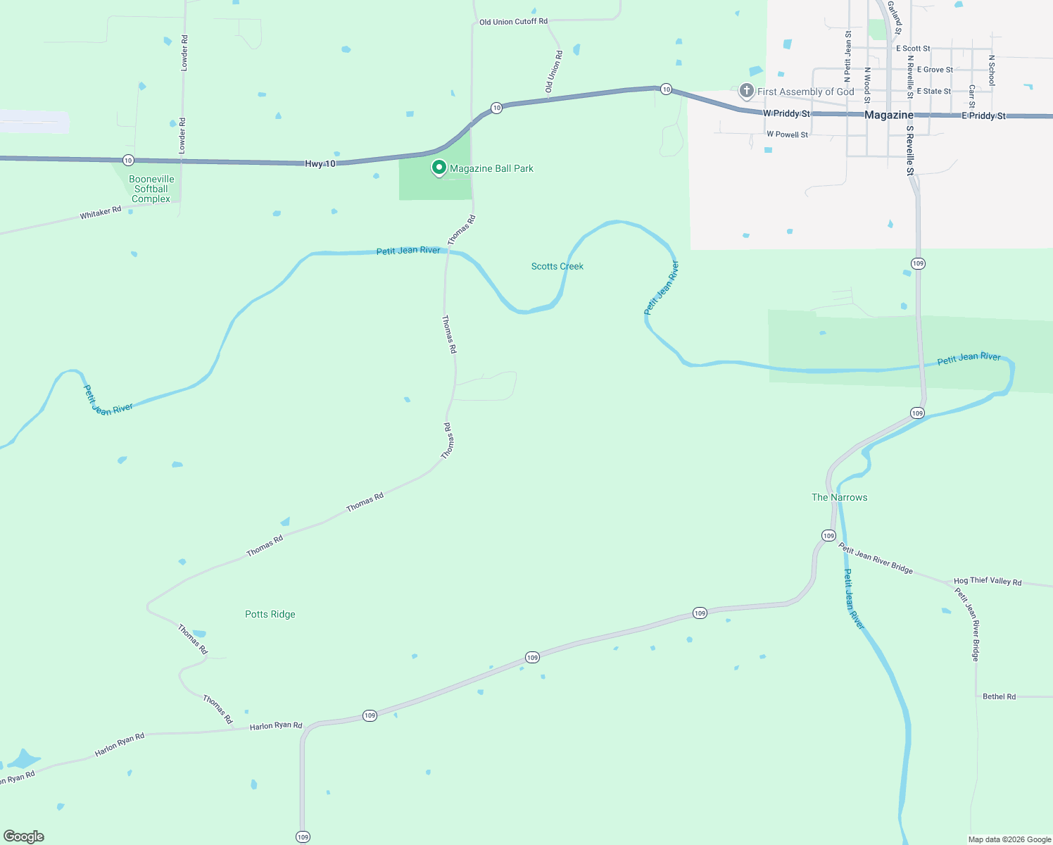 map of restaurants, bars, coffee shops, grocery stores, and more near 29 Mccubbin Loop in Booneville