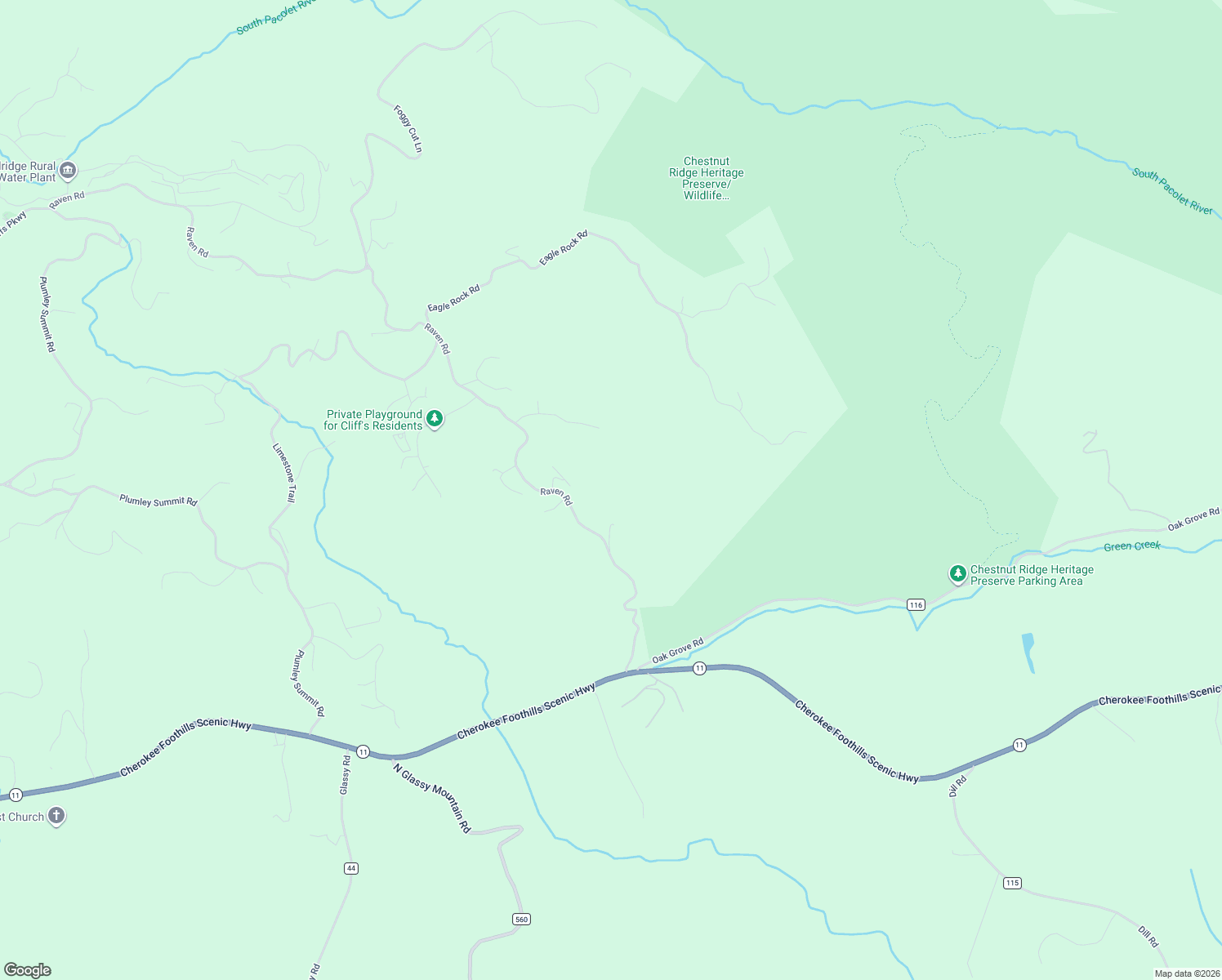 map of restaurants, bars, coffee shops, grocery stores, and more near 100 Ridge Pass Way in Landrum