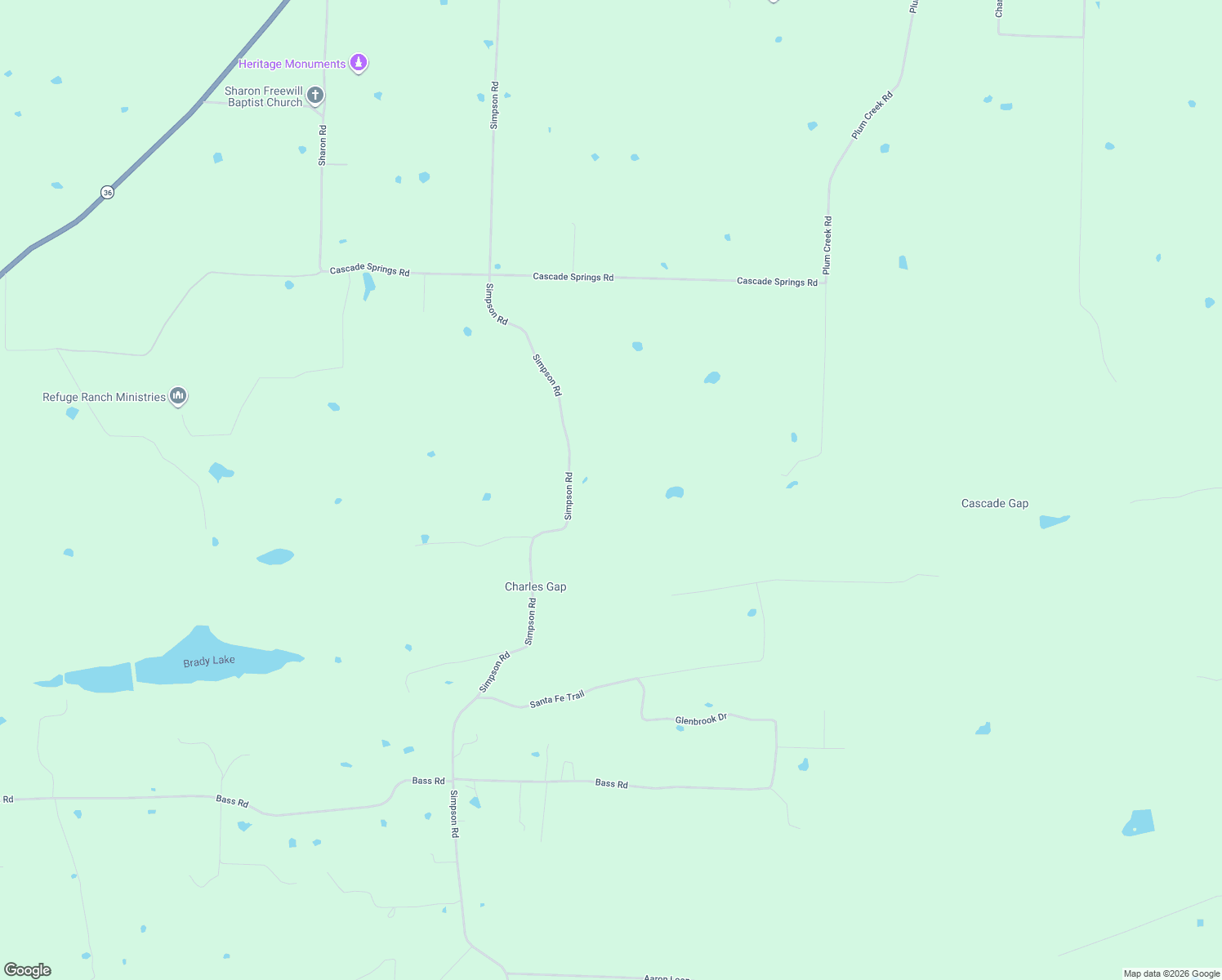 map of restaurants, bars, coffee shops, grocery stores, and more near 548 Simpson Road in Vilonia
