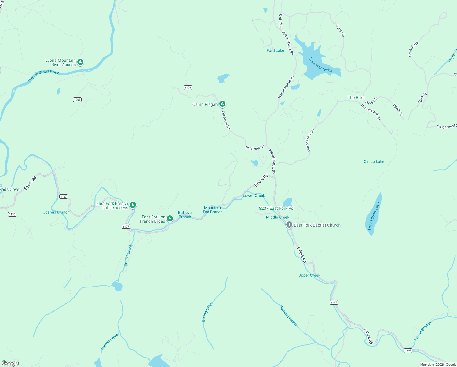 map of restaurants, bars, coffee shops, grocery stores, and more near 38 Renea Drive in Brevard