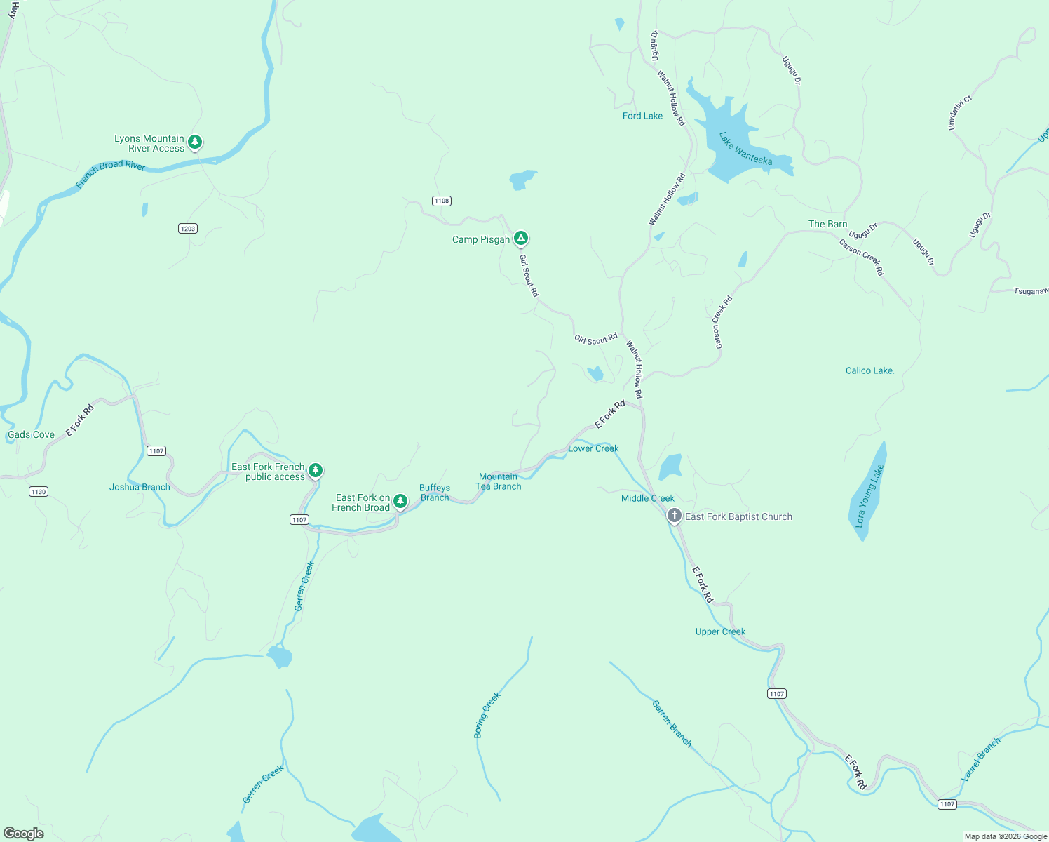 map of restaurants, bars, coffee shops, grocery stores, and more near 38 Renea Drive in Brevard