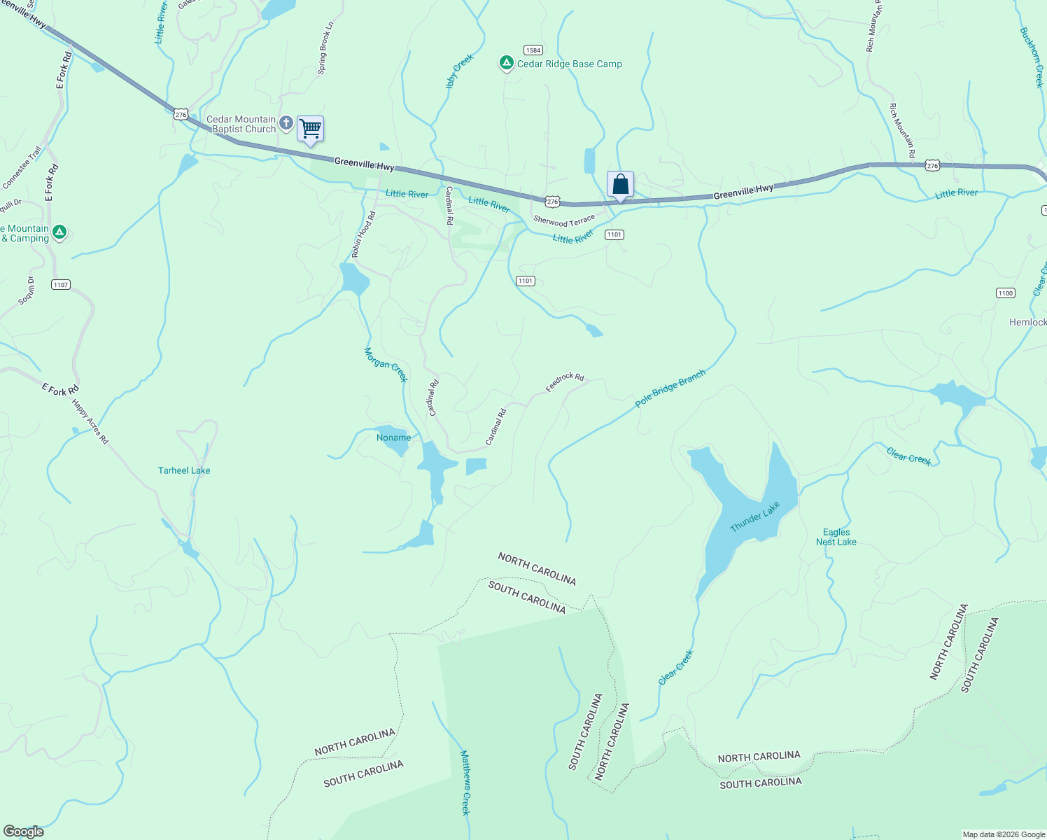 map of restaurants, bars, coffee shops, grocery stores, and more near 326-344 Oriole Road in Brevard