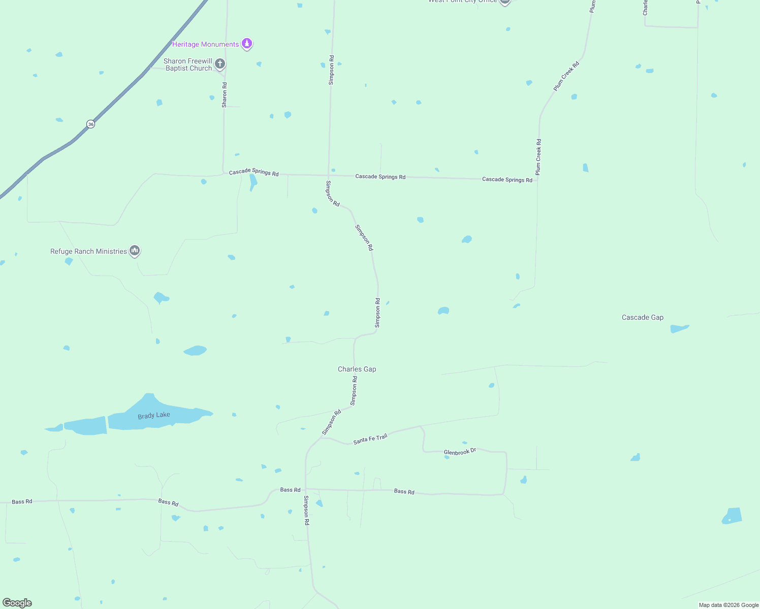 map of restaurants, bars, coffee shops, grocery stores, and more near 548 Simpson Road in Vilonia