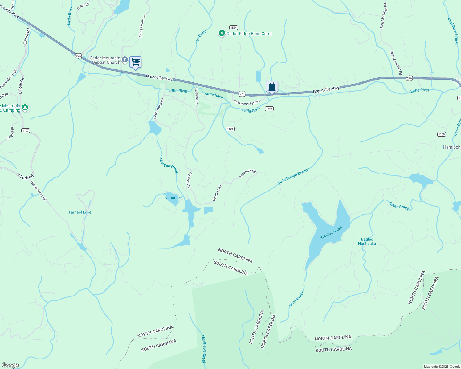 map of restaurants, bars, coffee shops, grocery stores, and more near 326 Oriole Road in Brevard